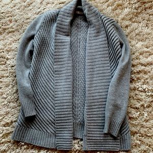 Vince open gray wool cardigan
